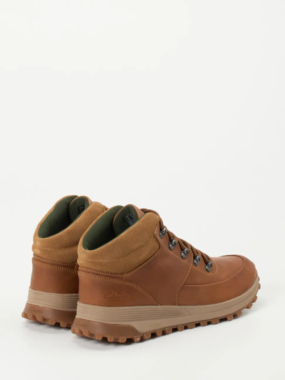 Clarks – Outdoor-Boots aus Fettleder in Rostbraun