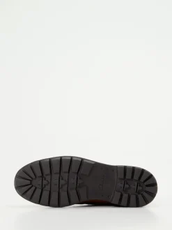 Clarks – Schnürboots aus Glattleder cognacbraun