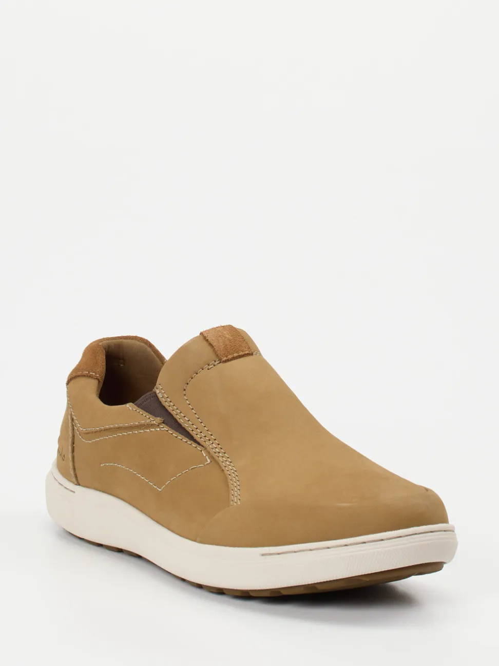 Clarks – Slip-On Sneaker aus Nubukleder hellbraun