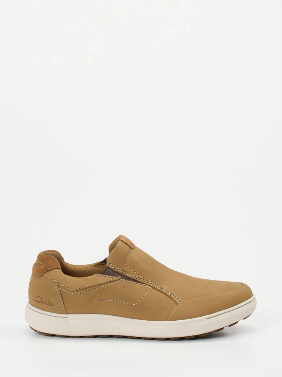 Clarks – Slip-On Sneaker aus Nubukleder hellbraun