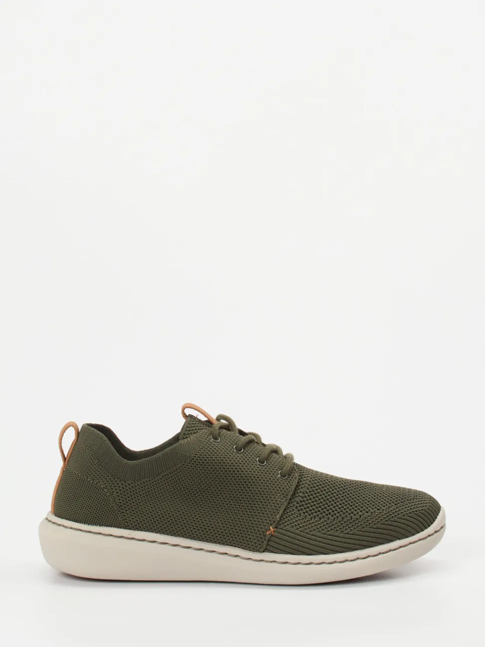 Clarks – Strick-Sneaker aus Textil in Olivgrün