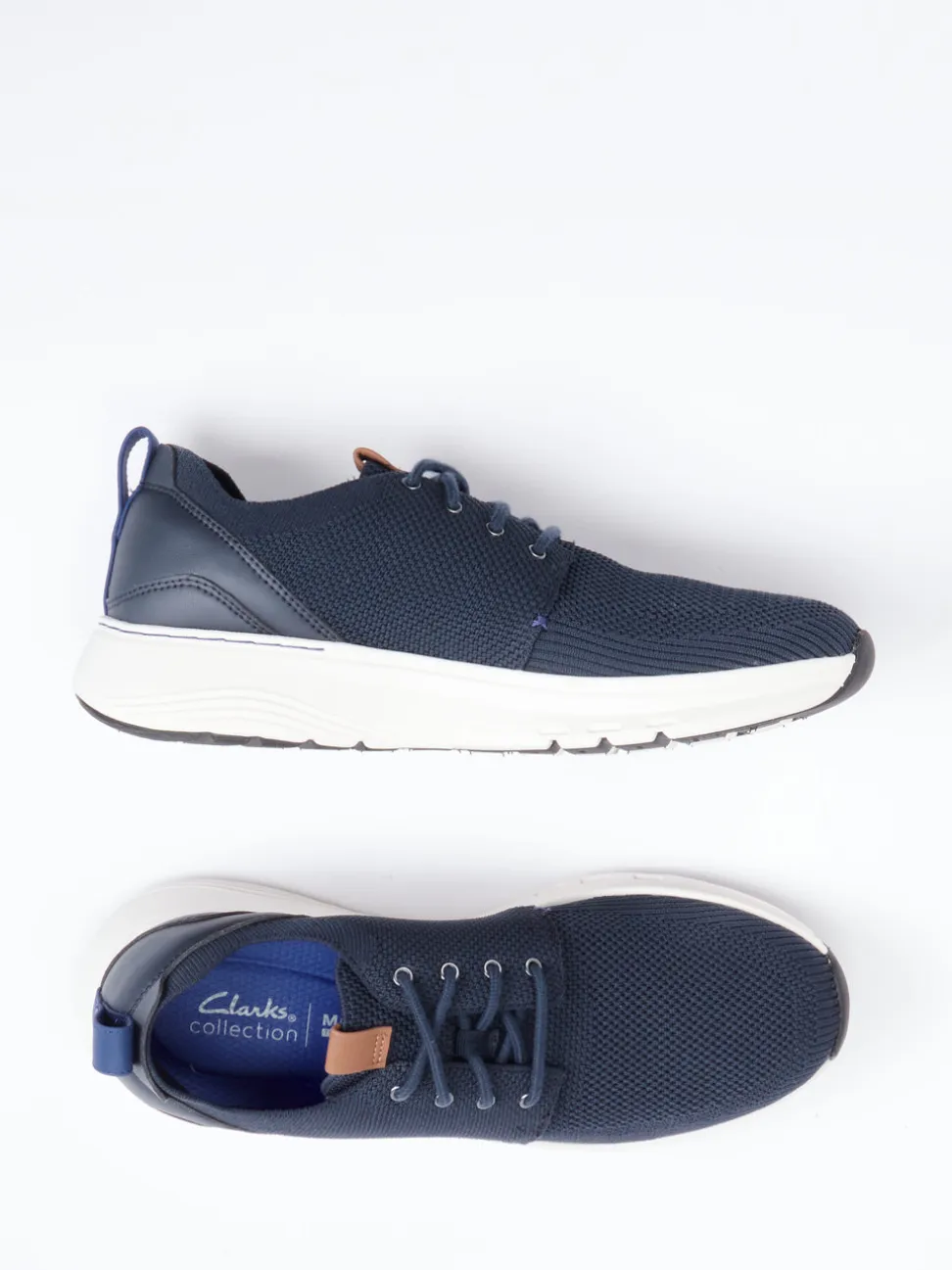 Clarks – Strick-Sneaker aus Textil in Dunkelblau