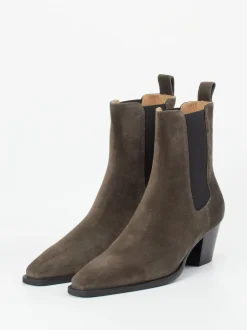 Copenhagen – Chelsea Boots aus Veloursleder grau