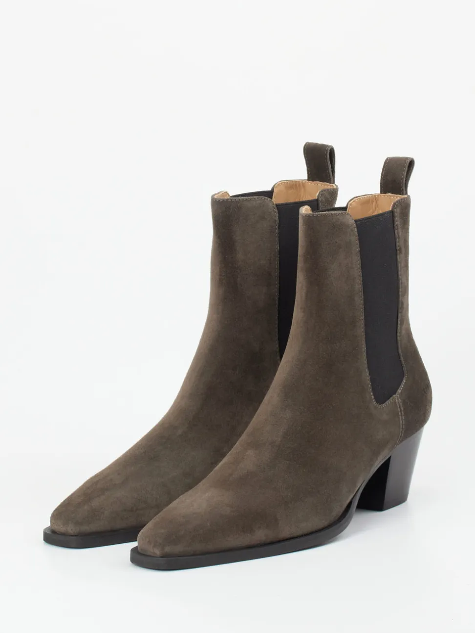 Copenhagen – Chelsea Boots aus Veloursleder grau