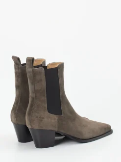 Copenhagen – Chelsea Boots aus Veloursleder grau