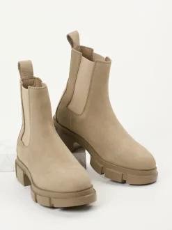 Copenhagen – Chelsea Boots aus Nubukleder beigebraun