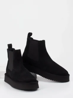 Copenhagen – Chelsea Boots aus Veloursleder schwarz