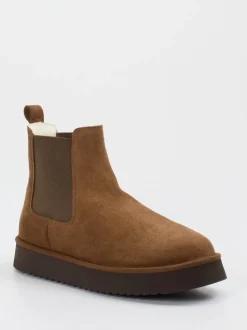 Copenhagen – Chelsea Boots aus Veloursleder braun