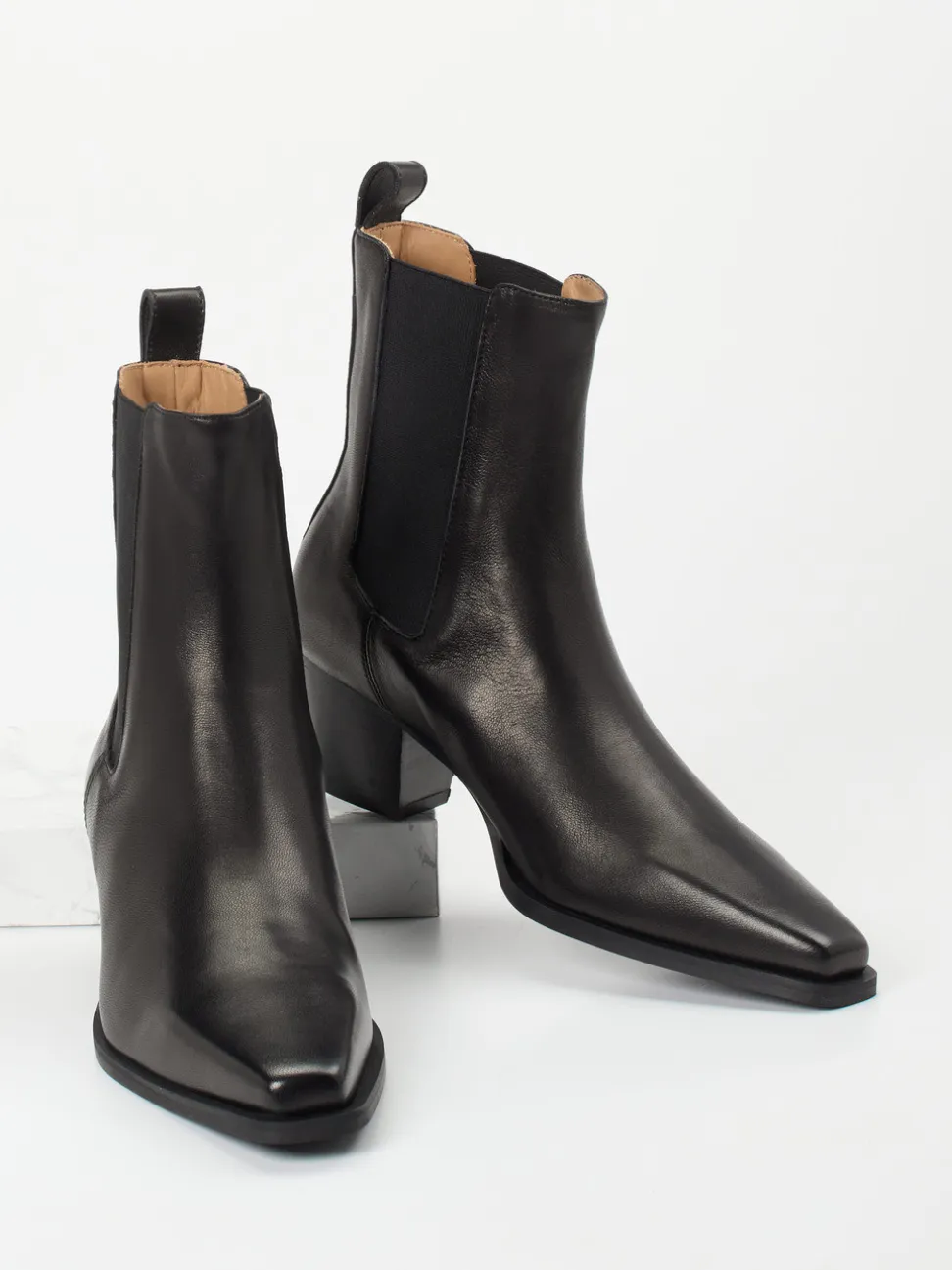 Copenhagen – Chelsea Boots aus Glattleder Schwarz