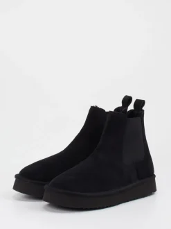 Copenhagen – Chelsea Boots aus Veloursleder Schwarz