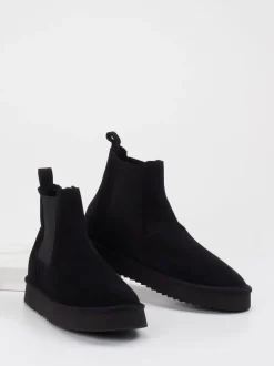 Copenhagen – Chelsea Boots aus Veloursleder Schwarz