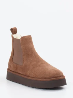 Copenhagen – Chelsea Boots aus Veloursleder braun