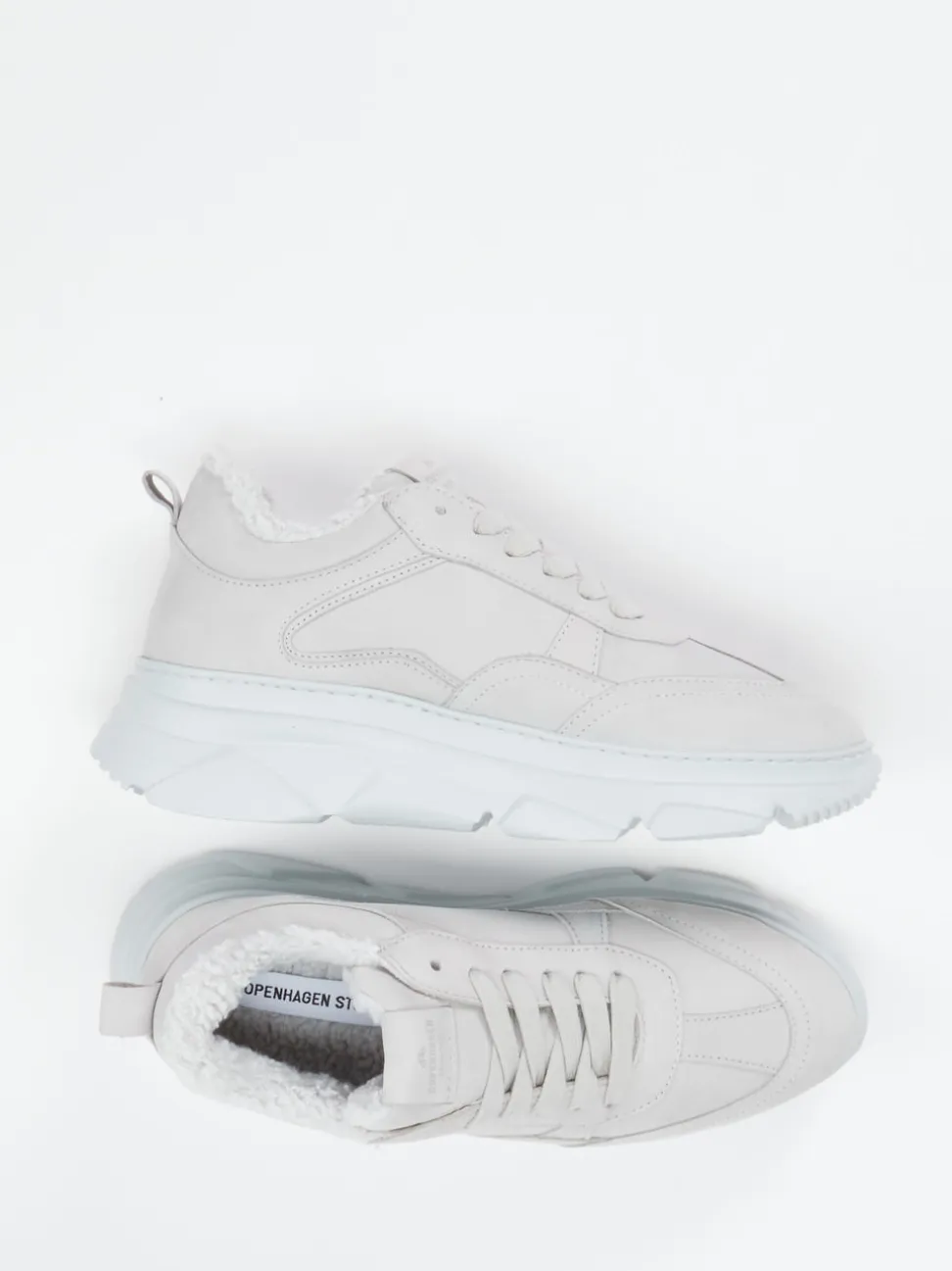 Copenhagen – Chunky Sneaker aus Nubukleder hellgrau