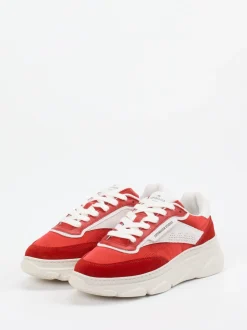 Copenhagen – Chunky Sneaker aus Veloursleder rot