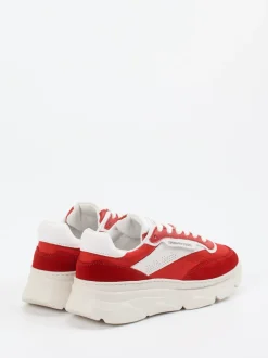 Copenhagen – Chunky Sneaker aus Veloursleder rot