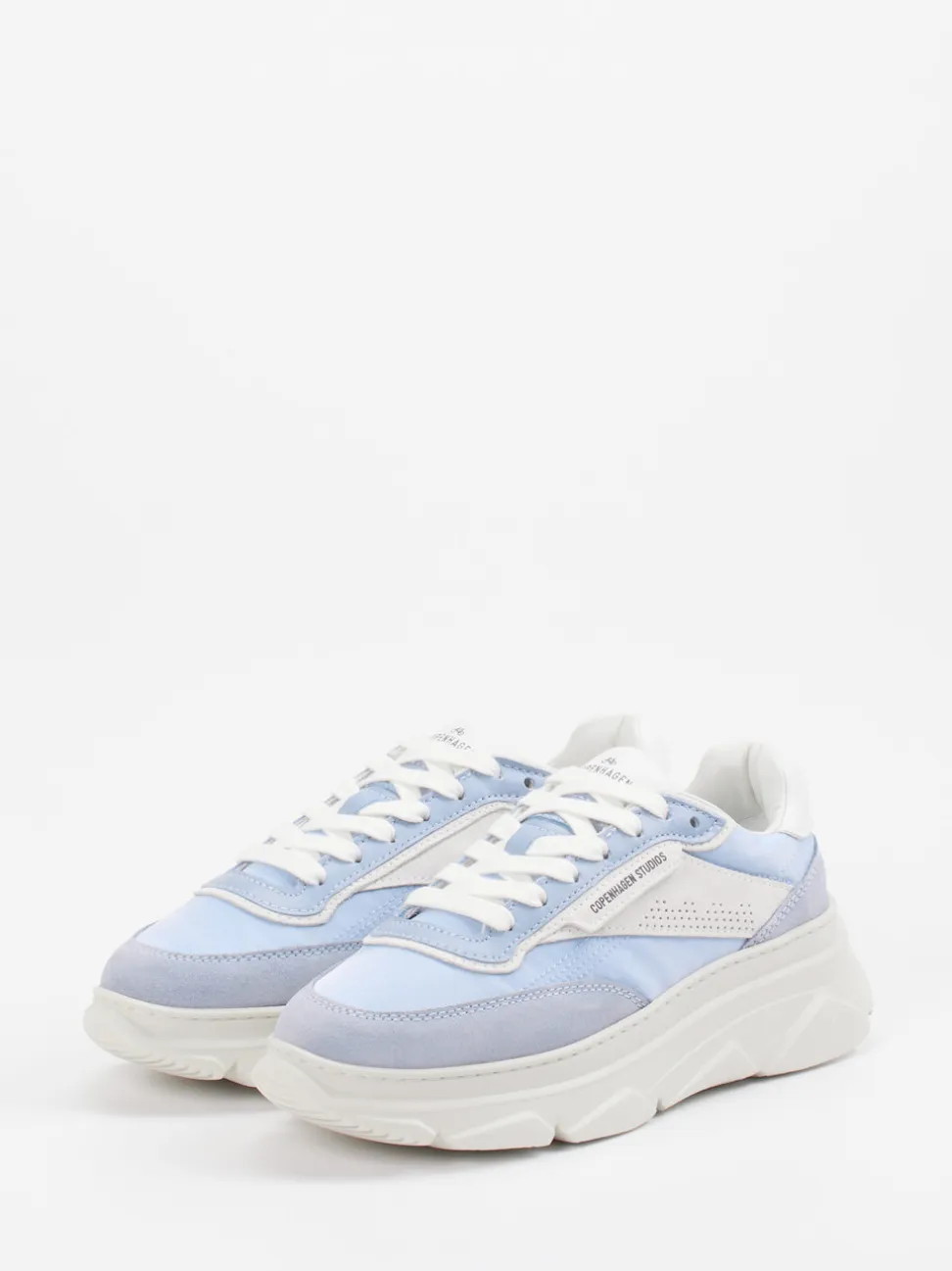 Copenhagen – Chunky Sneaker aus Veloursleder pastellblau