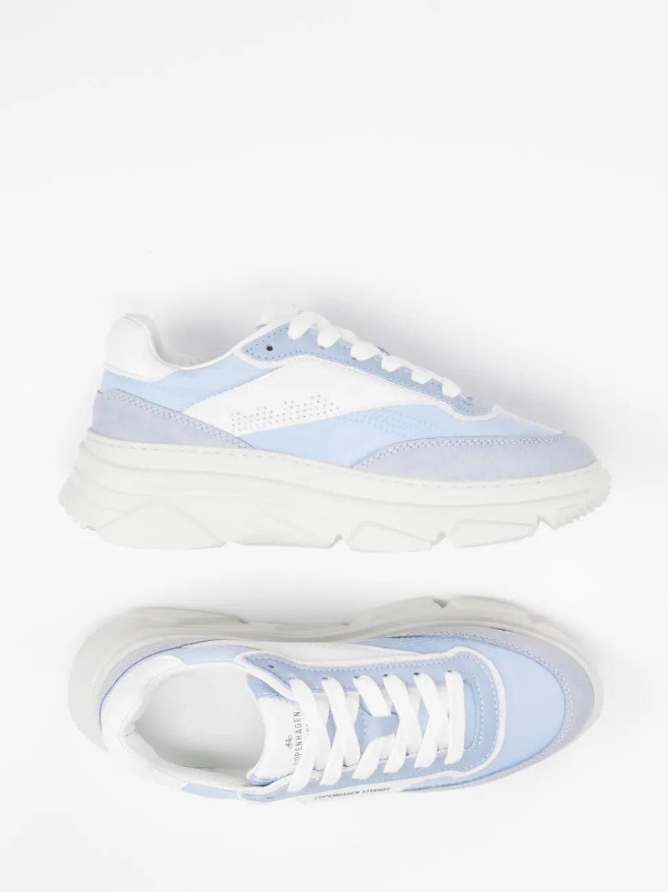 Copenhagen – Chunky Sneaker aus Veloursleder pastellblau