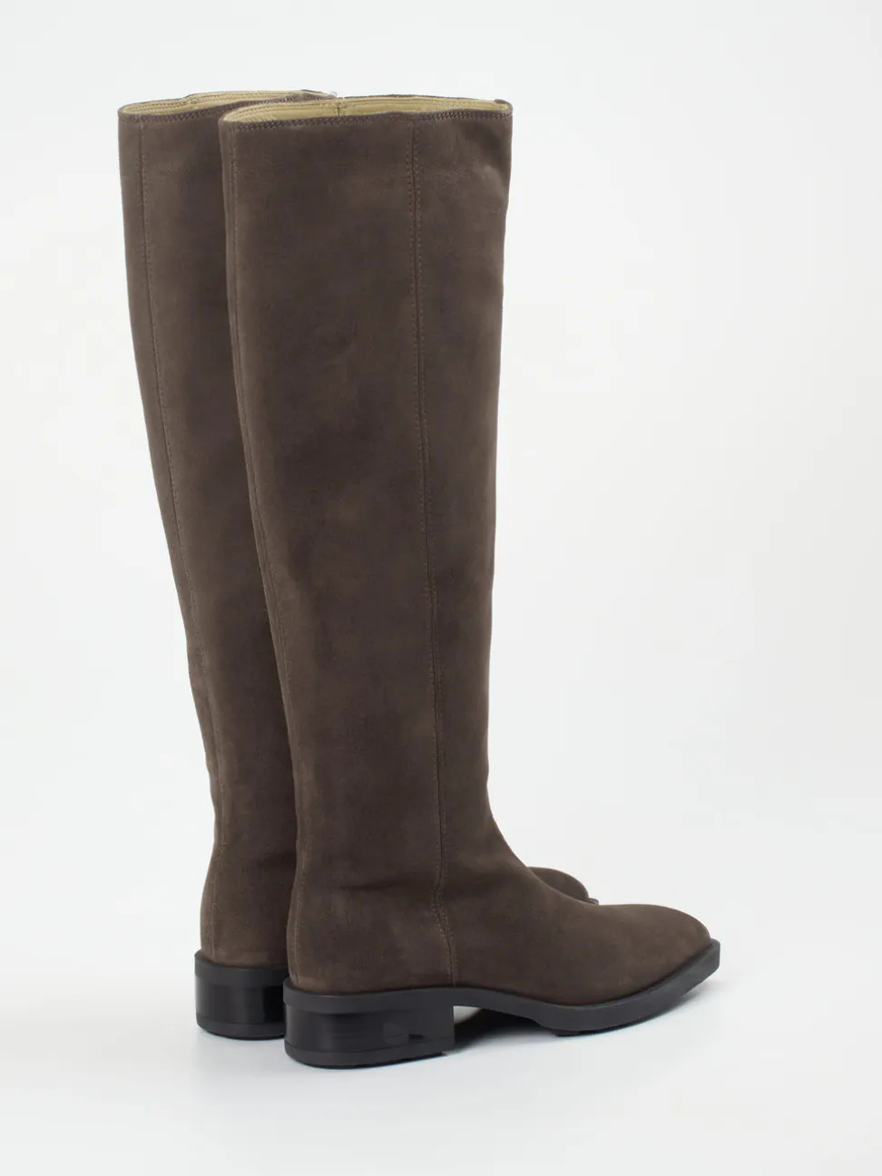 Copenhagen – Kniehohe Stiefel aus Veloursleder Dunkelbraun