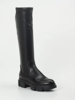 Copenhagen – Langschaftstiefel aus Stretch und Glattleder Schwarz