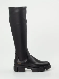 Copenhagen – Langschaftstiefel aus Stretch und Glattleder Schwarz