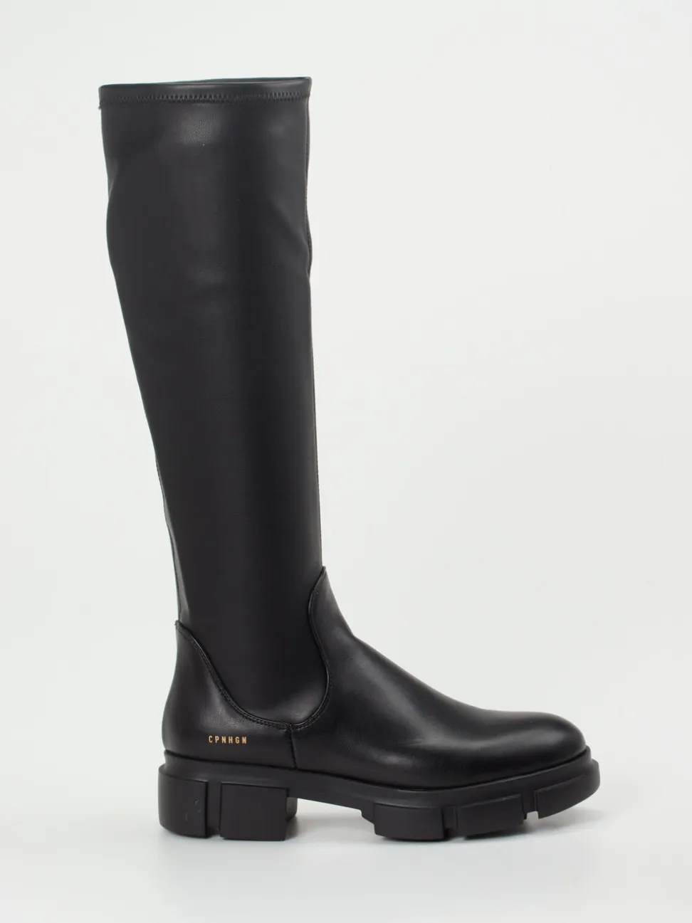 Copenhagen – Langschaftstiefel aus Stretch und Glattleder Schwarz