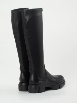 Copenhagen – Langschaftstiefel aus Stretch und Glattleder Schwarz