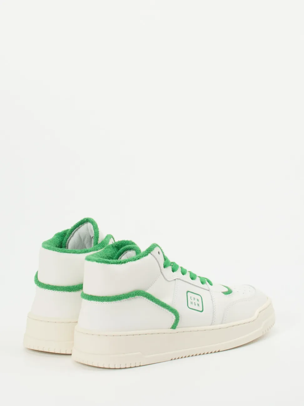 Copenhagen – Mid-Top Sneaker aus Kalbleder Weiß
