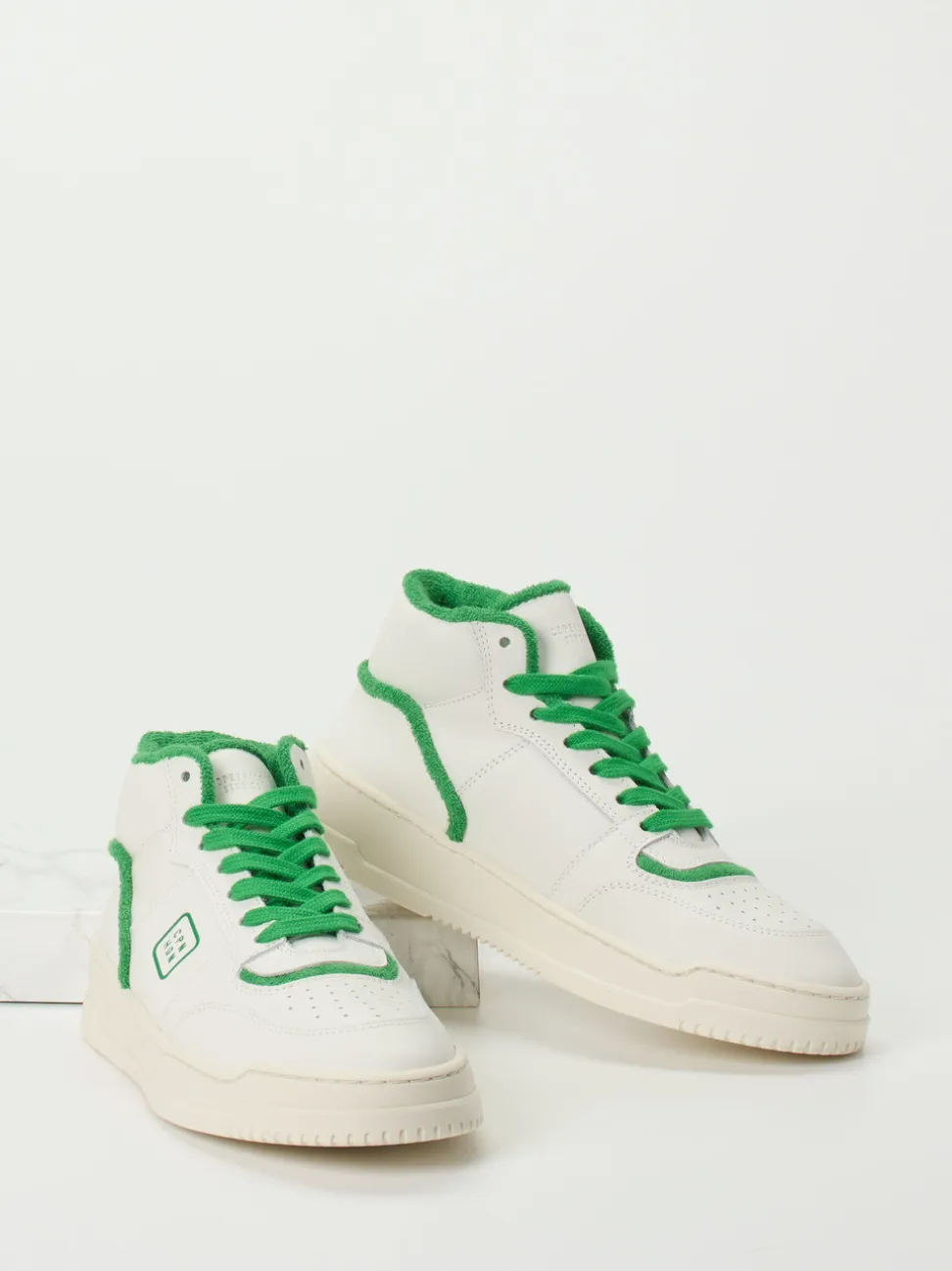 Copenhagen – Mid-Top Sneaker aus Kalbleder Weiß