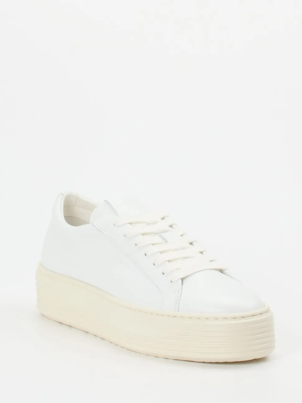 Copenhagen – Plateau-Sneaker aus Lammleder Weiß