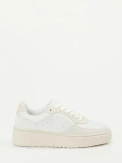 Copenhagen – Plateau-Sneaker aus Kalbleder Offwhite