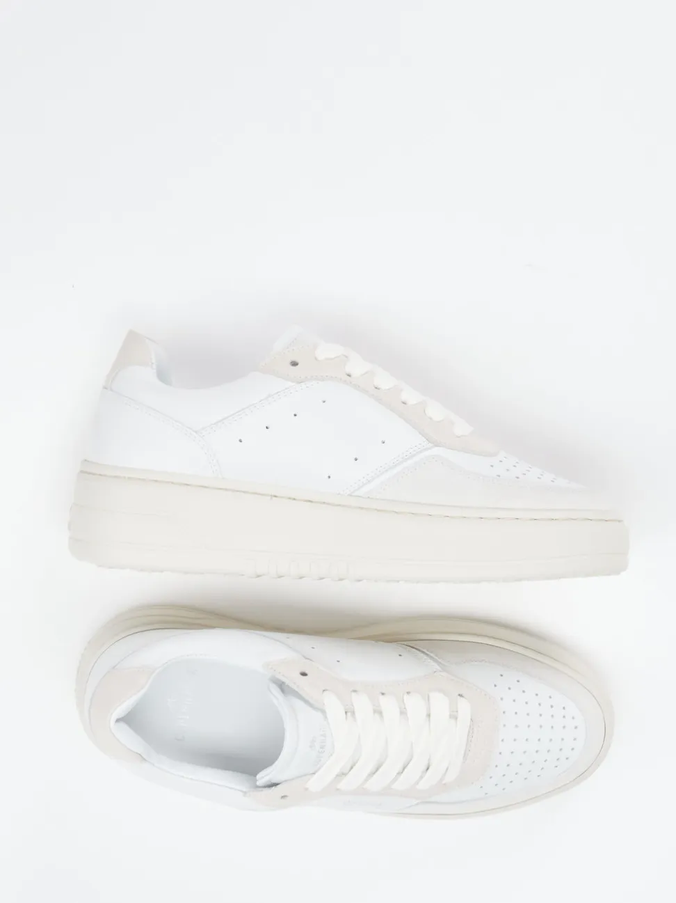 Copenhagen – Plateau-Sneaker aus Kalbleder Offwhite