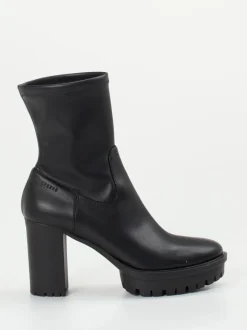 Copenhagen – Plateau-Stiefeletten aus Stretchleder schwarz