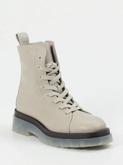 Copenhagen – Schnürboots aus Kalbleder in Greige