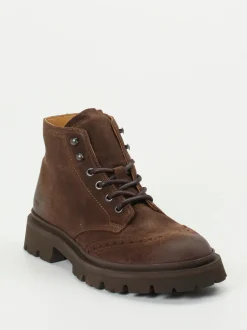 Copenhagen – Schnürboots aus Veloursleder dunkelbraun