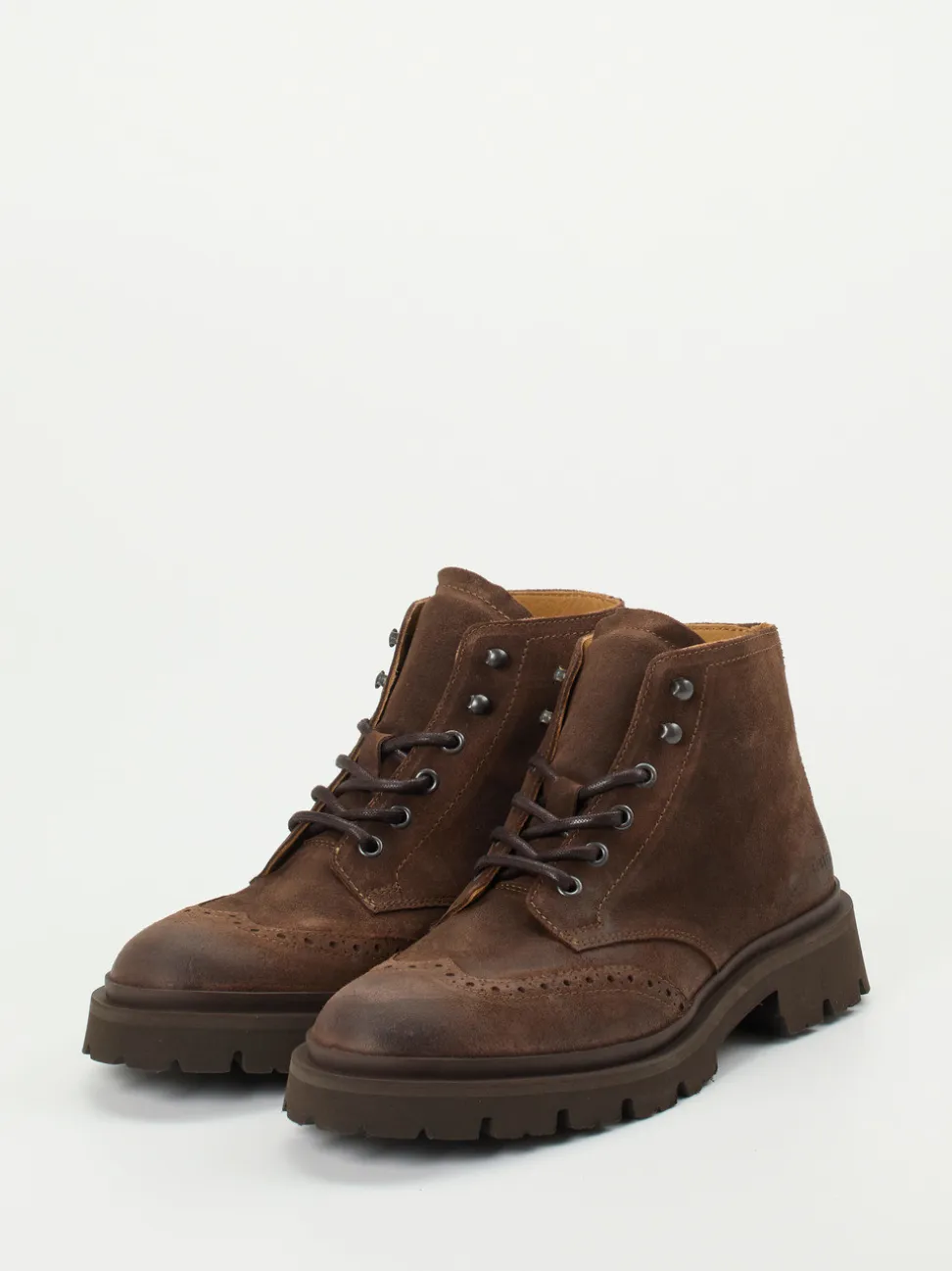 Copenhagen – Schnürboots aus Veloursleder dunkelbraun
