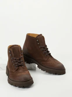 Copenhagen – Schnürboots aus Veloursleder dunkelbraun