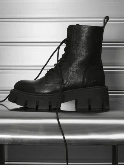 Copenhagen – Schnürboots aus Kalbleder Schwarz