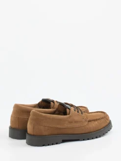 Copenhagen – Schnürschuh aus Veloursleder cognac