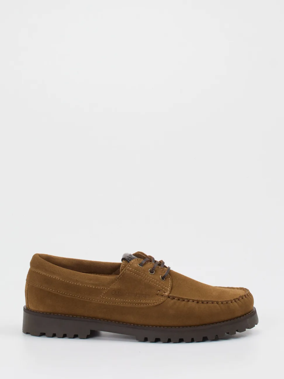 Copenhagen – Schnürschuh aus Veloursleder cognacbraun