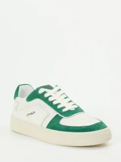 Copenhagen – Sneaker aus Kalbleder in Weiß-Grün