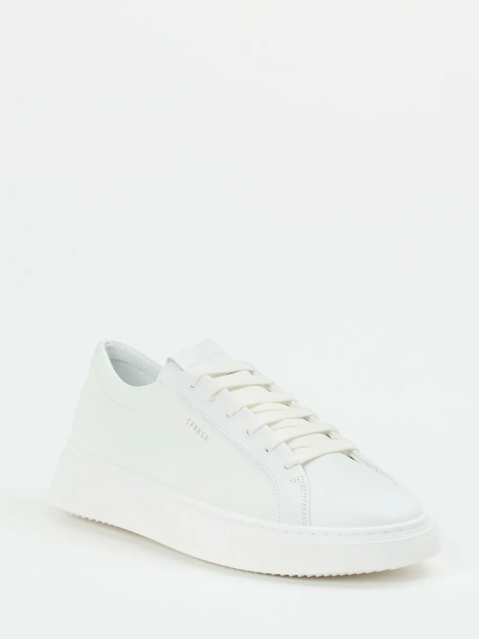 Copenhagen – Sneaker aus Kalbleder weiß glänzend