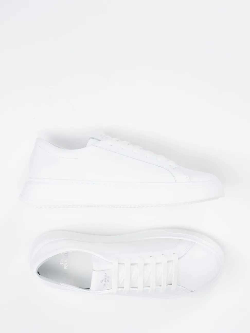 Copenhagen – Sneaker aus Kalbleder weiß glänzend