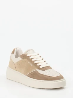 Copenhagen – Sneaker aus Kalbleder und Veloursleder beige