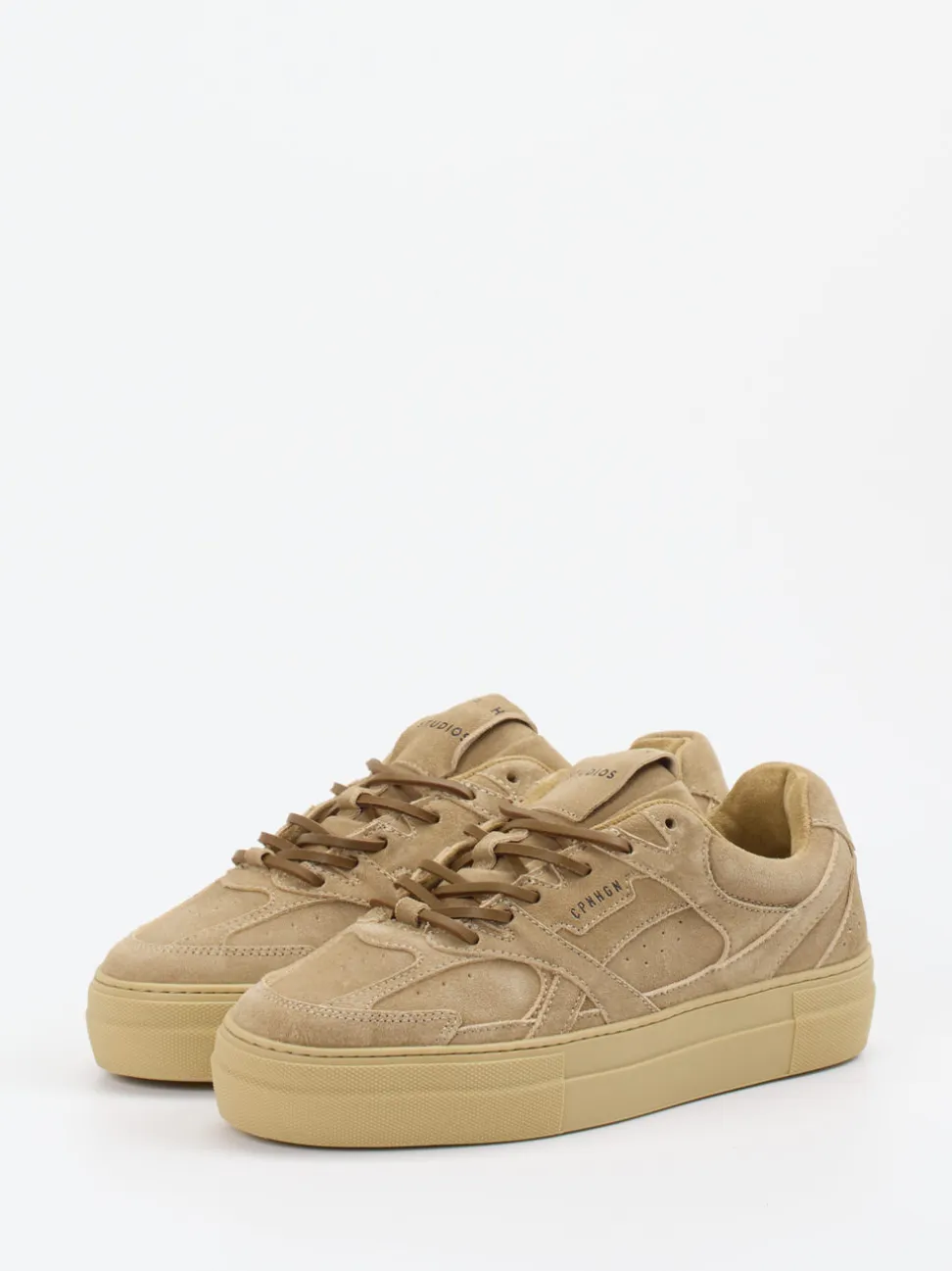 Copenhagen – Sneaker aus Veloursleder beige