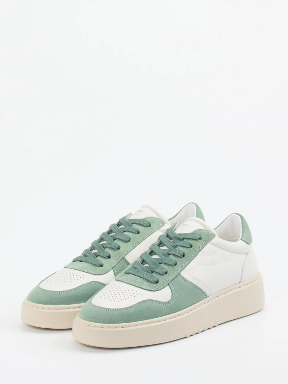 Copenhagen – Sneaker aus Velourleder und Glattleder weiß