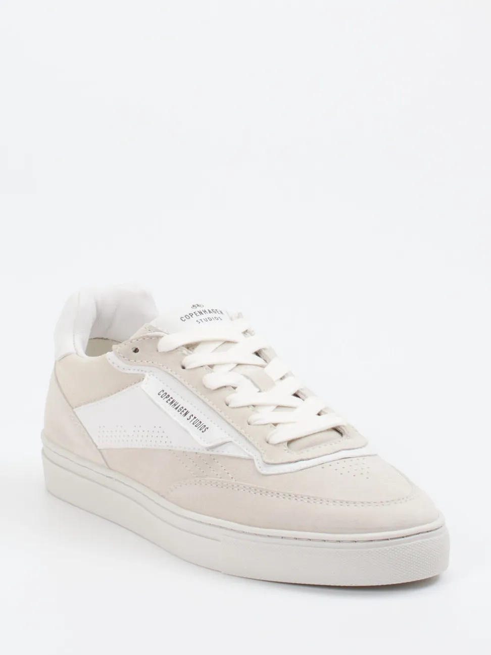 Copenhagen – Sneaker aus Velours- und Glattleder beigegrau