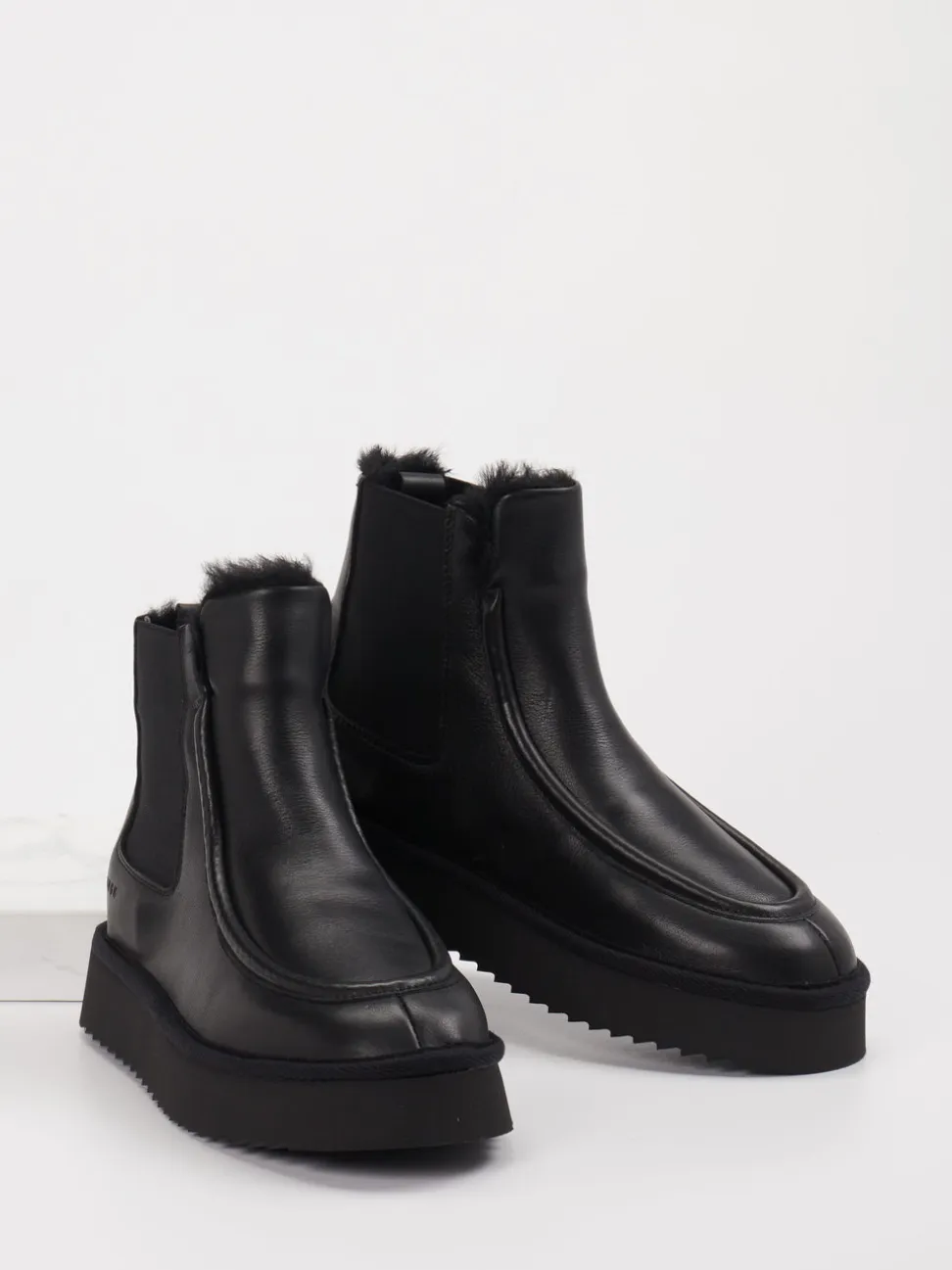 Copenhagen – Stiefeletten aus Leder in Schwarz