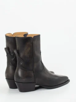 Copenhagen – Western-Stiefeletten aus Leder dunkelbraun