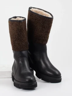 Copenhagen – Winterstiefel aus Glattleder Schwarz