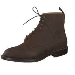 Crockett & Jones – Captoe-Stiefelette aus Veloursleder braun